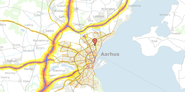 Trafikstøjkort på Risvang Allé 56, 8200 Aarhus N