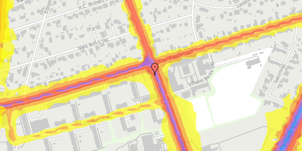 Trafikstøjkort på Rosenvangs Allé 52, st. tv, 8260 Viby J