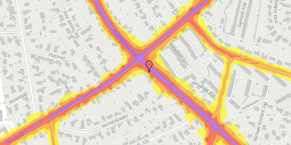 Trafikstøjkort på Rosenvangs Allé 172, 8270 Højbjerg