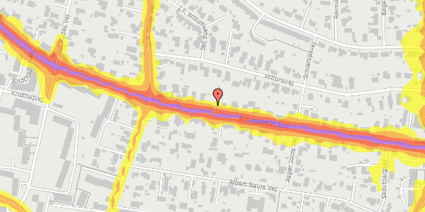 Trafikstøjkort på Rosenvangs Allé 221, 8270 Højbjerg