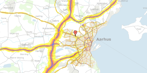 Trafikstøjkort på Runestenen 9, 8210 Aarhus V