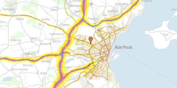 Trafikstøjkort på Runevej 37, 8210 Aarhus V