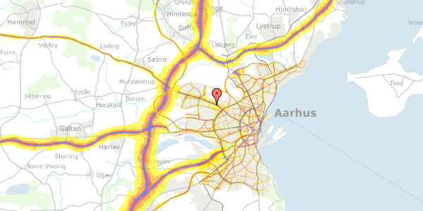 Trafikstøjkort på Runevej 41, 8210 Aarhus V