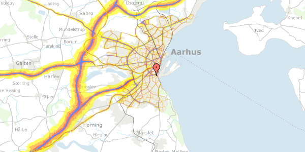 Trafikstøjkort på Rungstedvej 30, 8000 Aarhus C