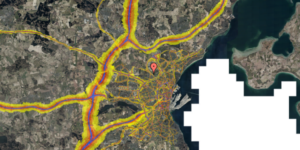 Trafikstøjkort på Rydevænget 23, 3. th, 8210 Aarhus V