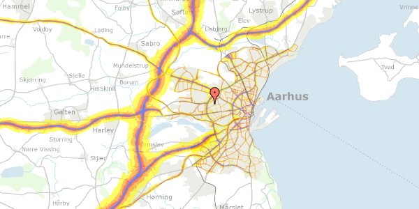 Trafikstøjkort på Ryhaven 35, 8210 Aarhus V