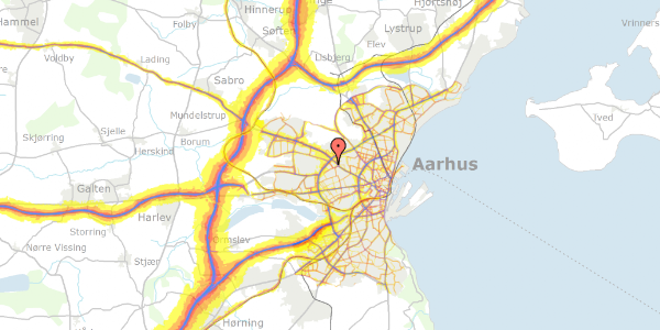 Trafikstøjkort på Rymarken 70, 8210 Aarhus V