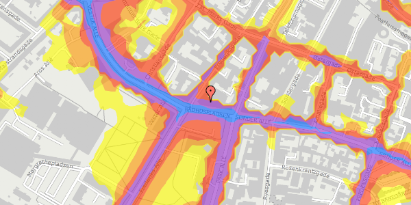 Trafikstøjkort på Rådhuspladsen 1, 2. , 8000 Aarhus C