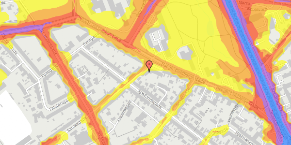 Trafikstøjkort på Samsøgade 3, 1. th, 8000 Aarhus C