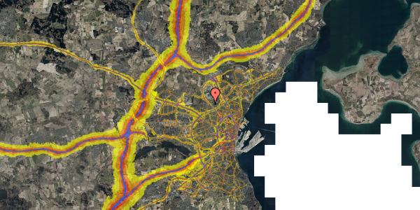 Trafikstøjkort på Sandkåsvej 41, 1. 27, 8210 Aarhus V