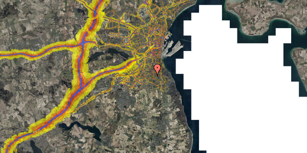 Trafikstøjkort på Saralyst Allé 63, 3. th, 8270 Højbjerg