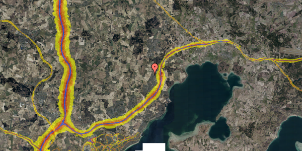 Trafikstøjkort på Segaltvej 59, 8541 Skødstrup