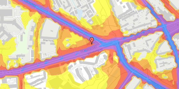 Trafikstøjkort på Silkeborgvej 2, kl. , 8000 Aarhus C