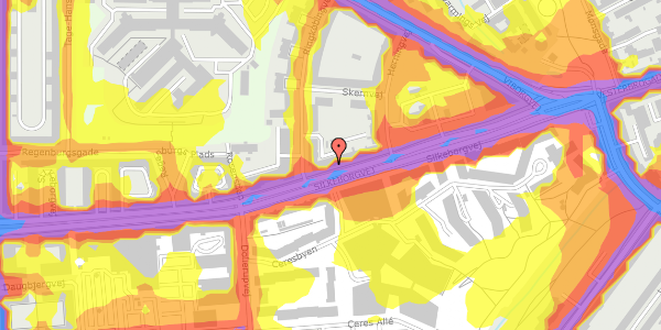 Trafikstøjkort på Silkeborgvej 26, st. tv, 8000 Aarhus C