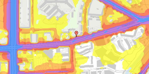 Trafikstøjkort på Silkeborgvej 30, 5. 4, 8000 Aarhus C