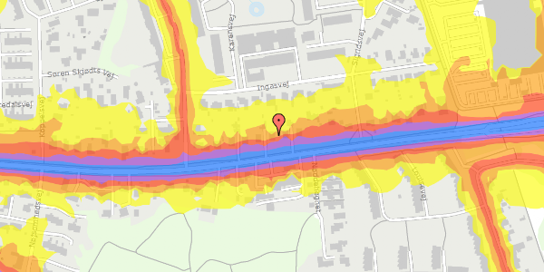 Trafikstøjkort på Silkeborgvej 574, 8220 Brabrand