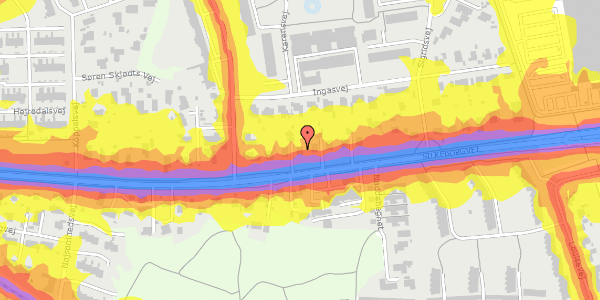 Trafikstøjkort på Silkeborgvej 578, 8220 Brabrand