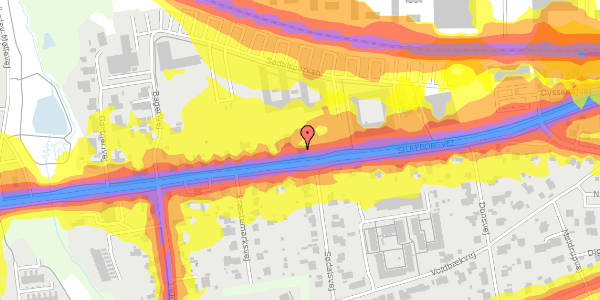 Trafikstøjkort på Silkeborgvej 670, 8220 Brabrand