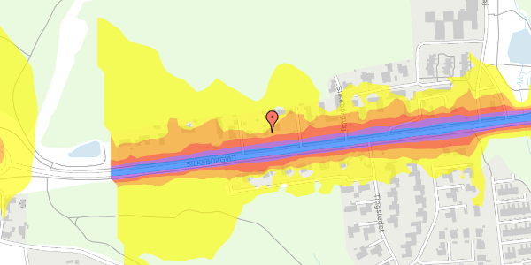 Trafikstøjkort på Silkeborgvej 714, 8220 Brabrand