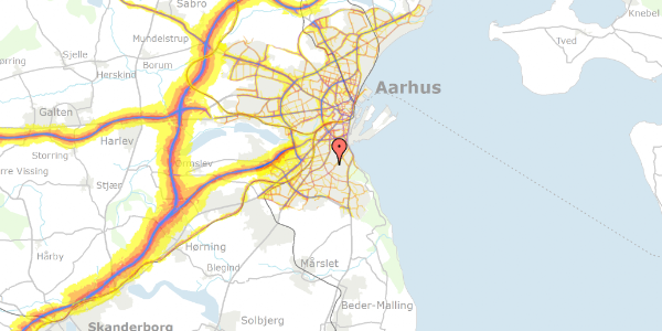 Trafikstøjkort på Siriusvej 2, 8270 Højbjerg