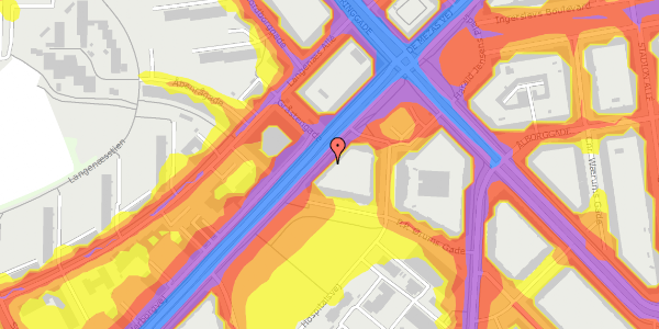 Trafikstøjkort på Skanderborgvej 3, 2. th, 8000 Aarhus C