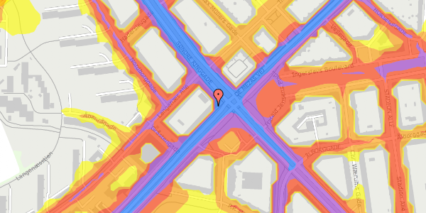 Trafikstøjkort på Skanderborgvej 4, 1. th, 8000 Aarhus C