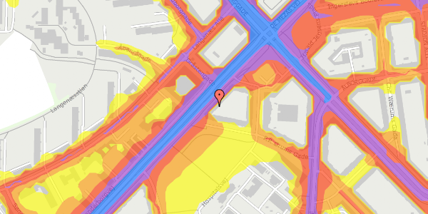 Trafikstøjkort på Skanderborgvej 5, 1. th, 8000 Aarhus C