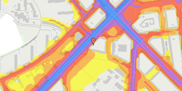 Trafikstøjkort på Skanderborgvej 5, 5. th, 8000 Aarhus C