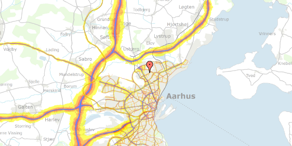 Trafikstøjkort på Skejby Vænge 181, 8200 Aarhus N