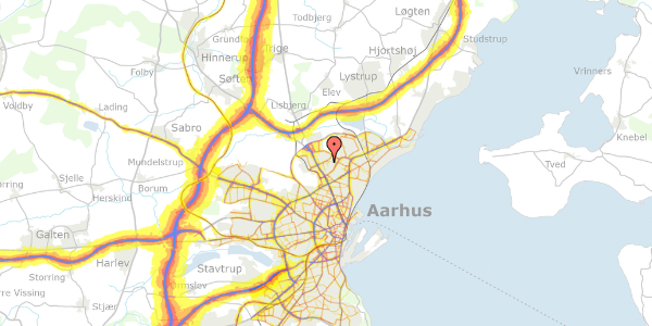 Trafikstøjkort på Skelagervej 3B, 1. 4, 8200 Aarhus N