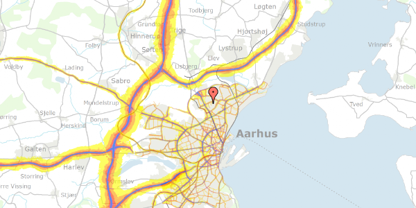 Trafikstøjkort på Skelagervej 10B, 8200 Aarhus N