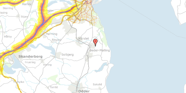 Trafikstøjkort på Skeltoften 42, 8330 Beder