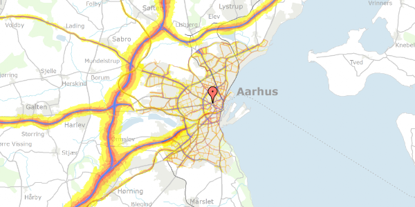 Trafikstøjkort på Skernvej 10, st. tv, 8000 Aarhus C