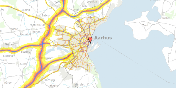 Trafikstøjkort på Skolegade 26, 1. , 8000 Aarhus C