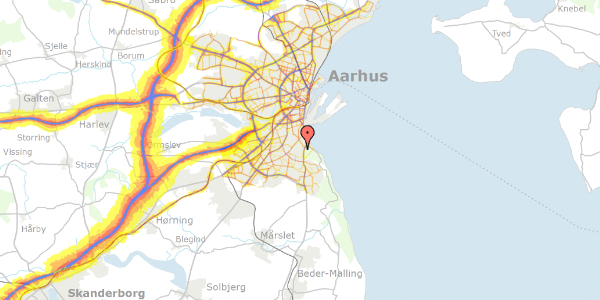 Trafikstøjkort på Haveforeningen Skovlunden 130, 8000 Aarhus C