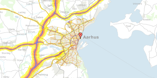 Trafikstøjkort på Skovvejen 1, 3. 6, 8000 Aarhus C