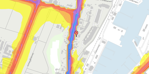 Trafikstøjkort på Skovvejen 36, 1. , 8000 Aarhus C