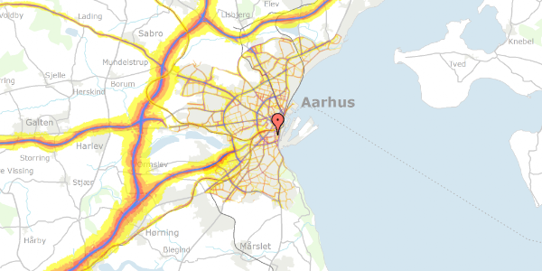 Trafikstøjkort på Skt. Anna Gade 45A, 2. th, 8000 Aarhus C