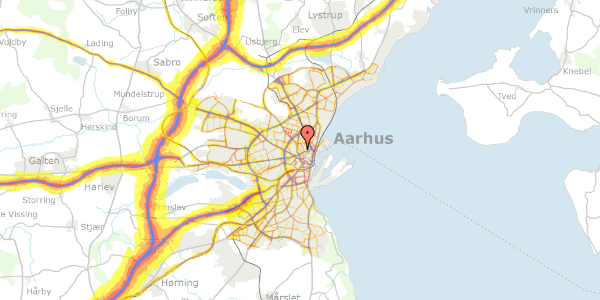 Trafikstøjkort på Skt. Marcus Kirkeplads 20, 1. tv, 8000 Aarhus C