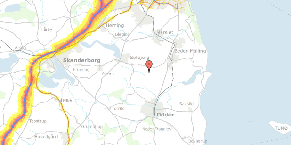 Trafikstøjkort på Sletholmsvej 2, 8300 Odder