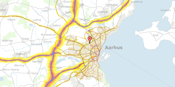 Trafikstøjkort på Snogebæksvej 20, 8210 Aarhus V