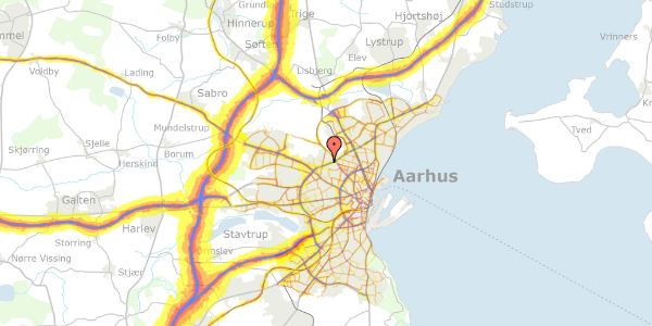 Trafikstøjkort på Snogebæksvej 25, st. 5, 8210 Aarhus V