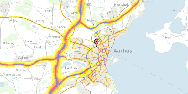 Trafikstøjkort på Snogebæksvej 27, st. 10, 8210 Aarhus V