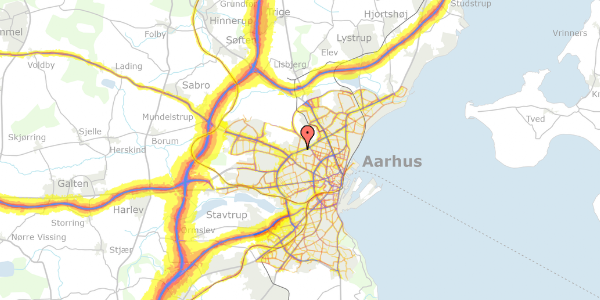 Trafikstøjkort på Snogebæksvej 39, st. 5, 8210 Aarhus V