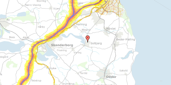 Trafikstøjkort på Solbjerg Hovedgade 17, 8355 Solbjerg