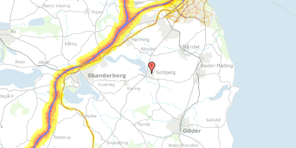 Trafikstøjkort på Solbjerg Hovedgade 49, 8355 Solbjerg