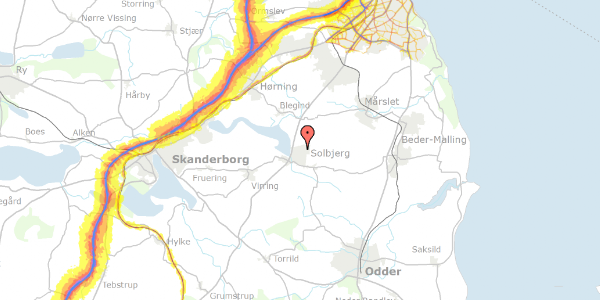 Trafikstøjkort på Solbjerg Hedevej 66, 8355 Solbjerg