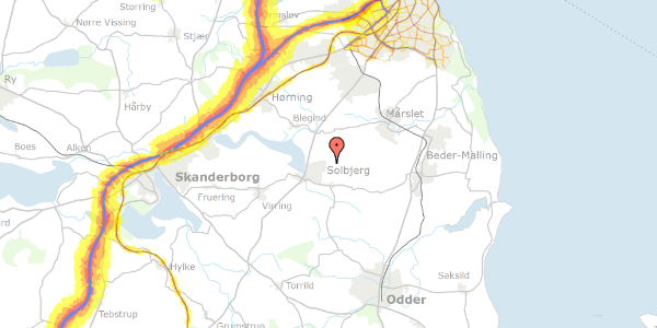 Trafikstøjkort på Solbjerg Hedevej 202, 8355 Solbjerg