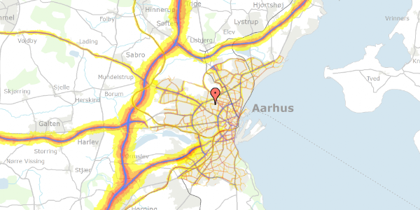 Trafikstøjkort på Solhøjvej 38, 8210 Aarhus V