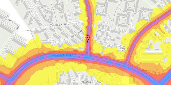 Trafikstøjkort på Spangsvej 17, 8240 Risskov